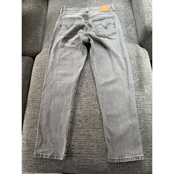 Levies Mens Button Fly 501 27/28 Light Black/gray  Denim Jeans High RIse Premium - Picture 7 of 14